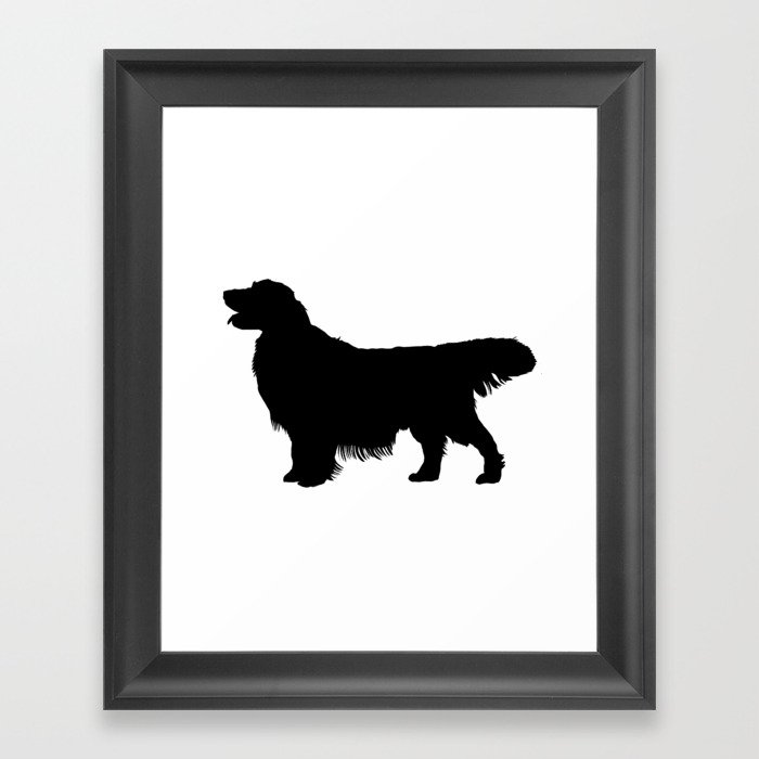 Golden Retriever Silhouette Framed Art Print By Valletadesigns Society6