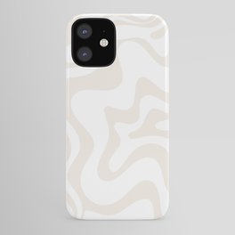 Liquid Swirl Abstract Pattern in Pale Beige and White iPhone Case | Light, Beige, Abstract, Pale, Painting, Kierkegaard Design, Digital, Cream, Minimalist, White 