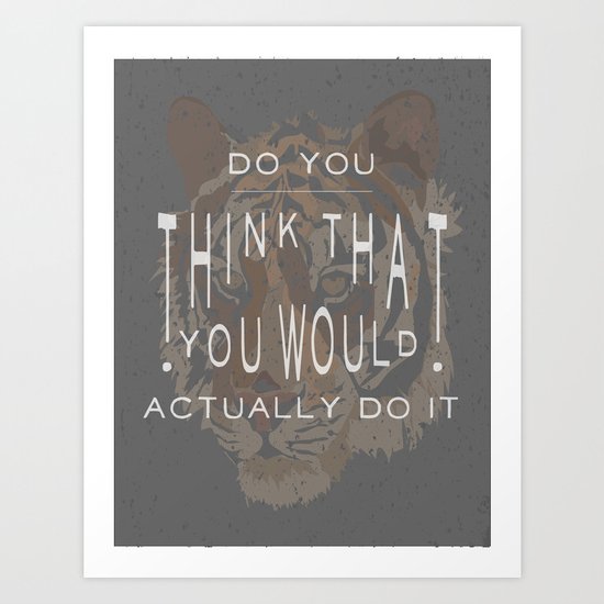 ANALOG: TONY, THE TIGER Art Print