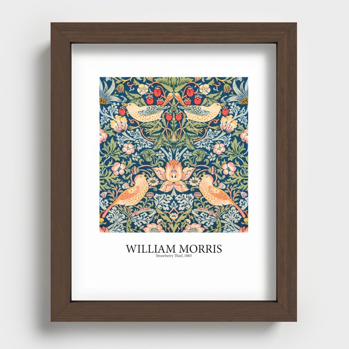 Strawberry Thief by William Morris Recessed Framed Print