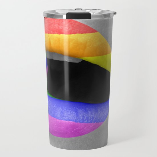 Rainbow Lipstick Travel Mug By Lgbt Society6