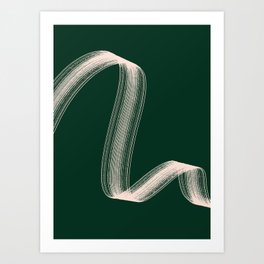 Minimal Line 98 Emerald Art Print