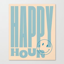 Happy Hour Blue Canvas Print