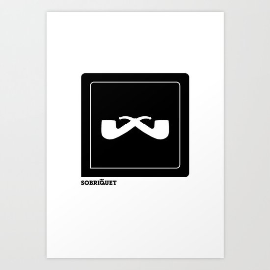 Sobriquet B&W. Art Print