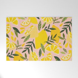 Lemon Blooms – Blush Palette Welcome Mat