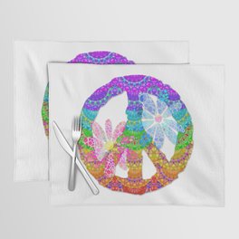 Sweet Peace - Colorful Mandala Art by Sharon Cummings Placemat