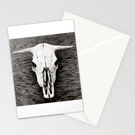Cow Skull in Black and White Stationery Cards