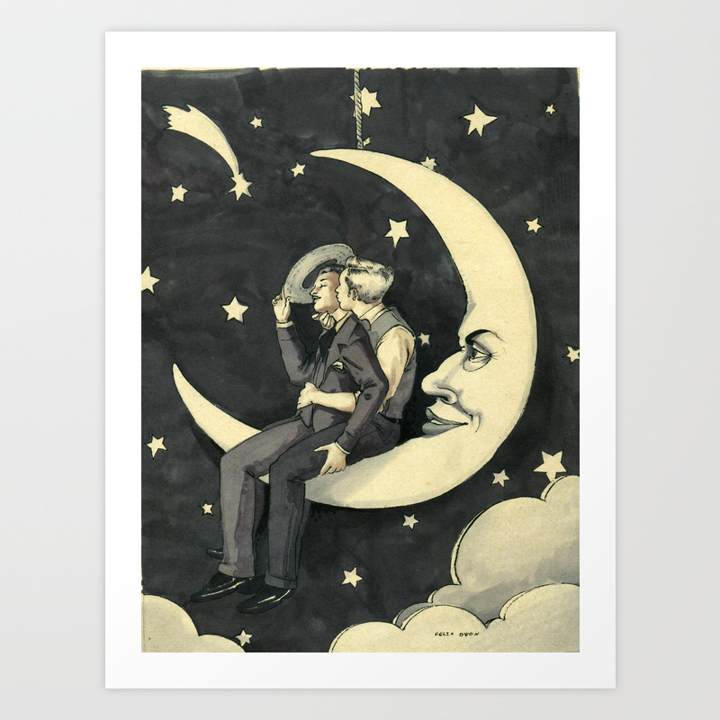 Paper Moon Art Print