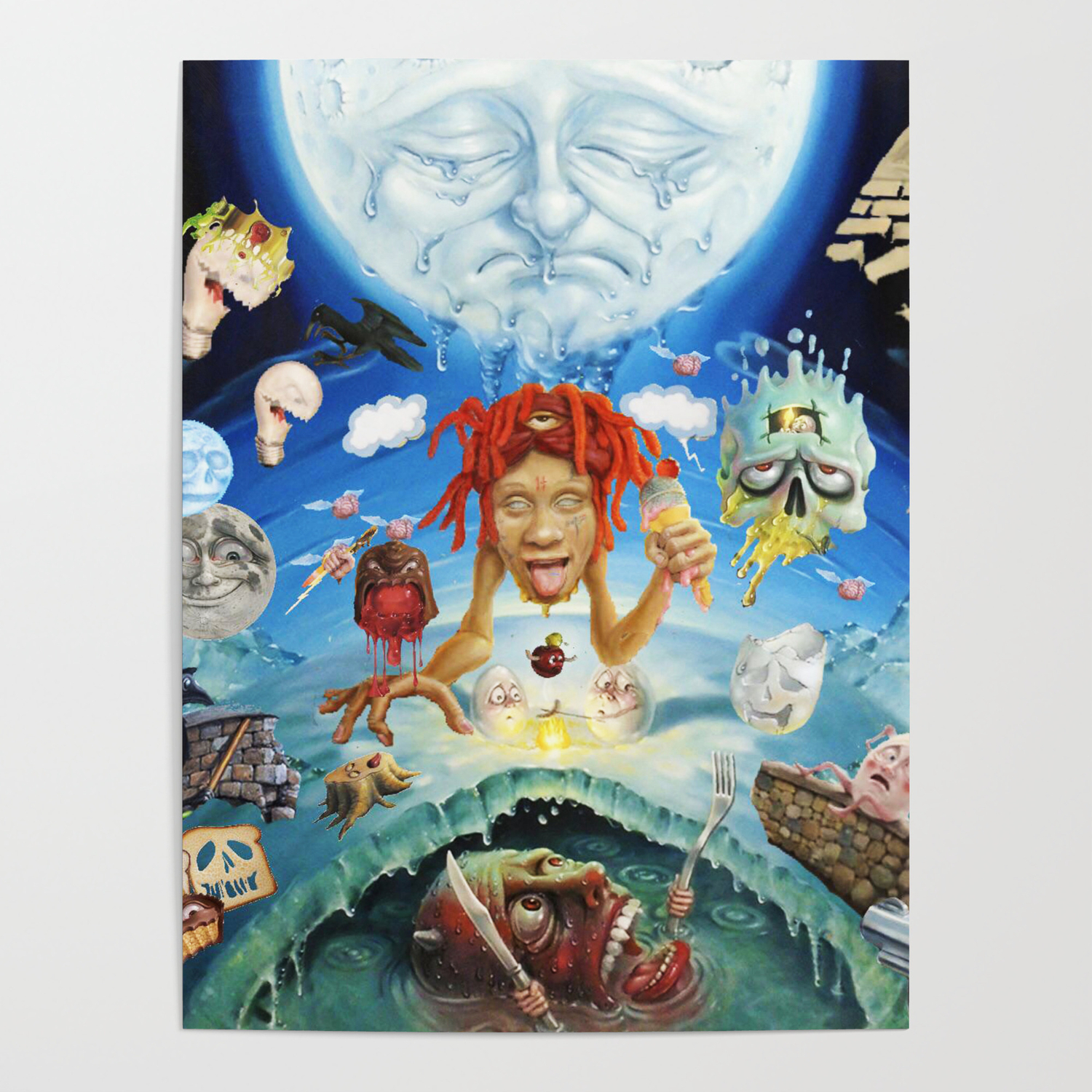 trip trippie redd moon masaug Poster robertranda | Society6