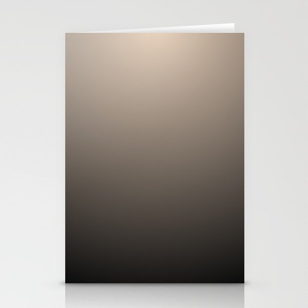 Modern Cream And Black Ombre Gradient Abstract Pattern Stationery Cards