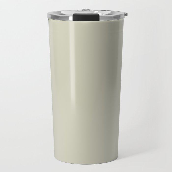 Neutral Pale Grayish Sage Green Solid Color PPG With A Twist PPG1028-2 - All One Single Shade Colour Travel Mug