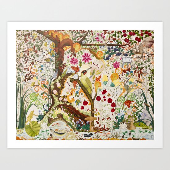 Fantasy Jacobean Forest Art Print