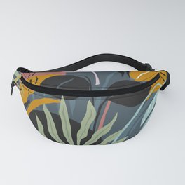 Tropic Island Leaves Graphic Art Fanny Pack