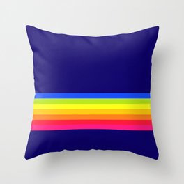 Vintage Rainbow Stripe Throw Pillow