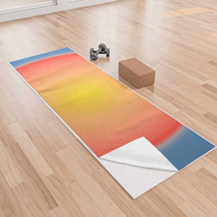 Aura - Colourful Abstract Minimalistic Art Design Pattern Yoga Towel
