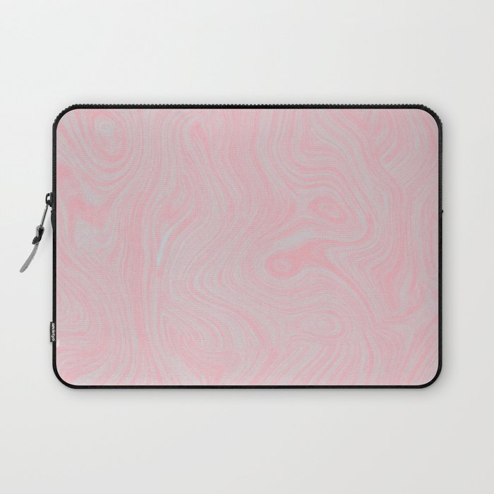 Modern abstract pink gray watercolor brushstrokes pattern Laptop Sleeve