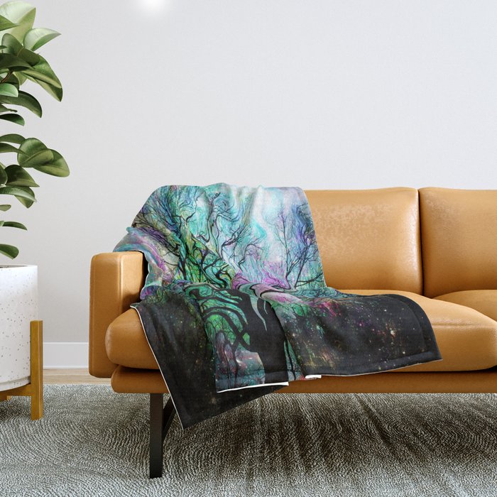 Van Gogh's Aurora Borealis Throw Blanket