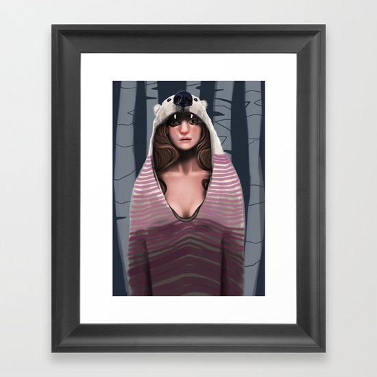 Polar Bear Dress Framed Art Print