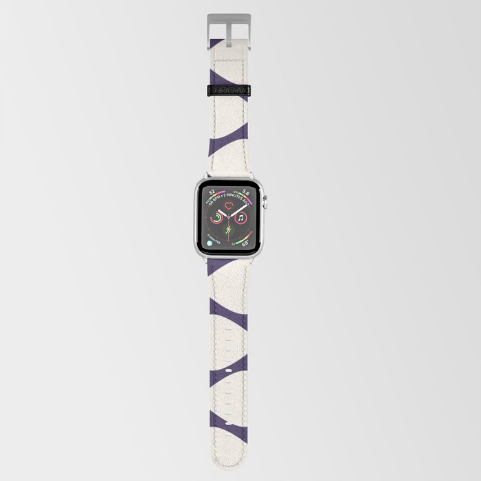 Plectrum Geometric Pattern in Navy Blue and Cream Apple Watch Band