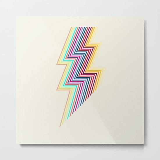 80's lightning Metal Print
