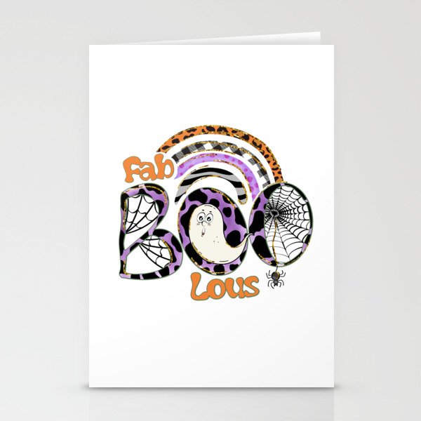 Halloween funny cute ghost faboolous Stationery Cards