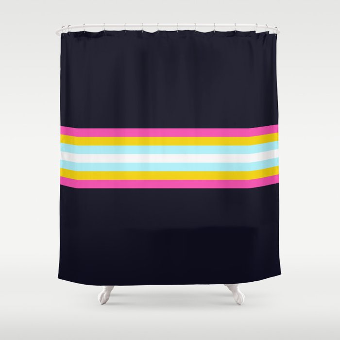 Classic Retro 70s Vintage Style Stripes, Antique Style Shower Curtains