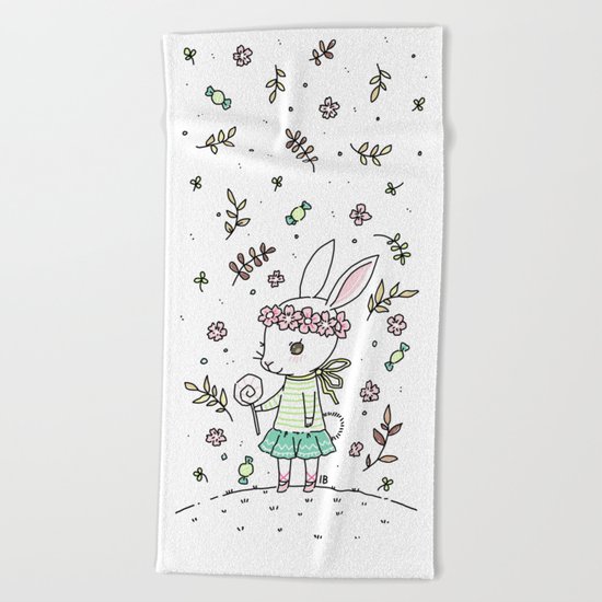 Summer Bunny Beach Towel