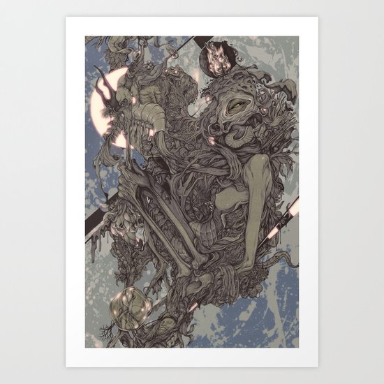 REMEMBER MIND (full moon) Art Print