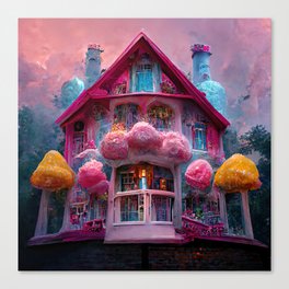 Cotton Candy House Canvas Print