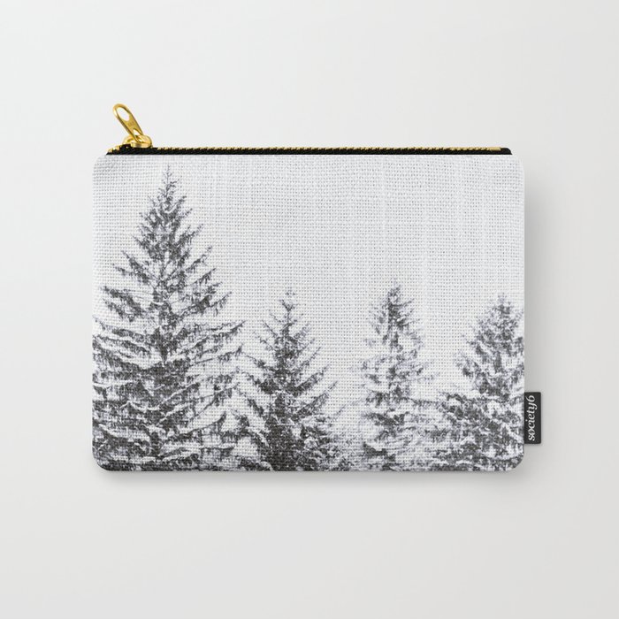 BLACK WINTER TREES Carry-All Pouch