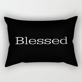 BLESSED Black & White Rectangular Pillow