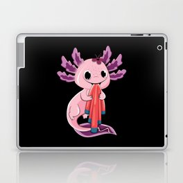 Bite Biting Walking Fish Cartoon Cute Axolotl Laptop Skin
