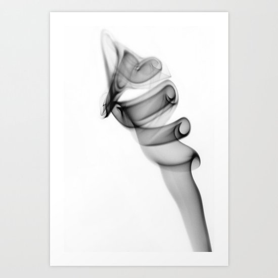 Smoke black on white Art Print