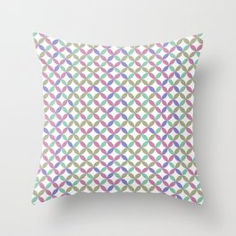 Multi-color circles, purple Throw Pillow