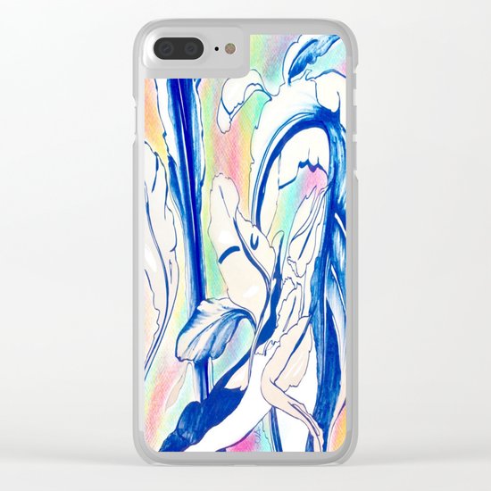 Plant in Blue Marker - Leaf of Life Miracle Leaf - Rainbow Colorful 2 Clear iPhone Case