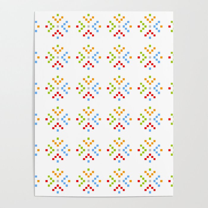 New Optical Pattern 117 pixel art Poster