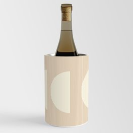 Geometric lines in Shades of Coffee and Latte 4 (Sunrise and Sunset) Wine Chiller