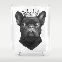 King french bulldog Shower Curtain