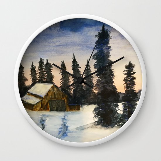 In The Midst Of Winter Bob Ross Reproduction Watercolour
