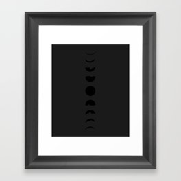 moon in darkness Framed Art Print