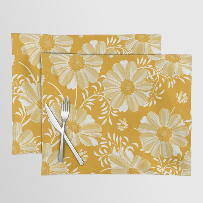 Floral Flourish in Yellow Placemat