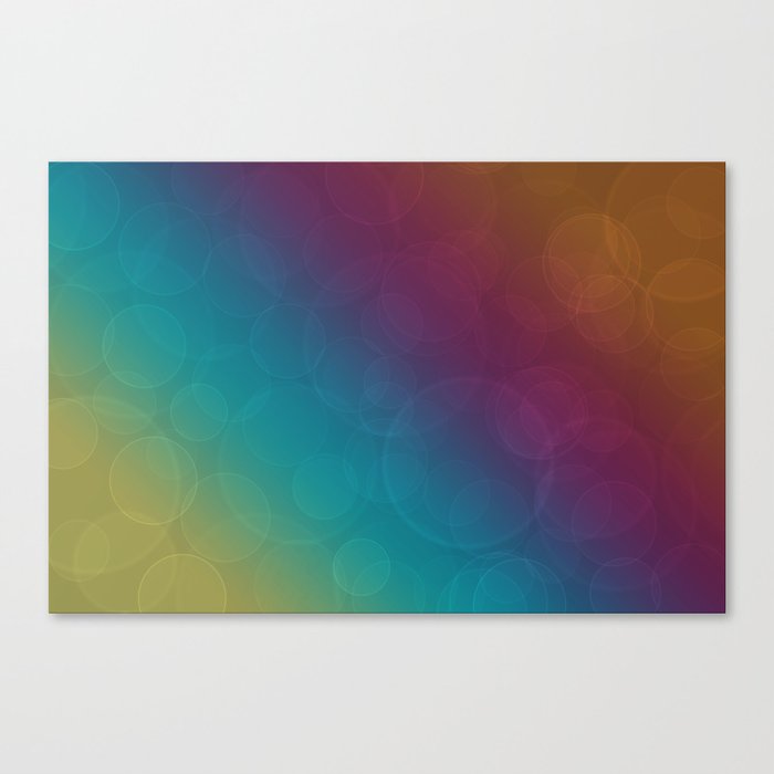 Bohek Bubbles on Rainbow of Color - Ombre multi Colored Spheres Canvas Print