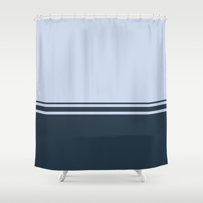 Navy Blue Stripes Shower Curtain By Takeadeepbreath Society6