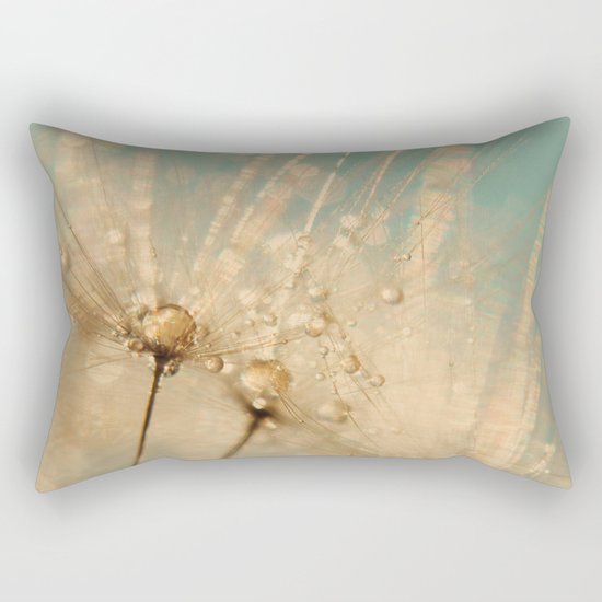 dandelion gold and mint Rectangular Pillow