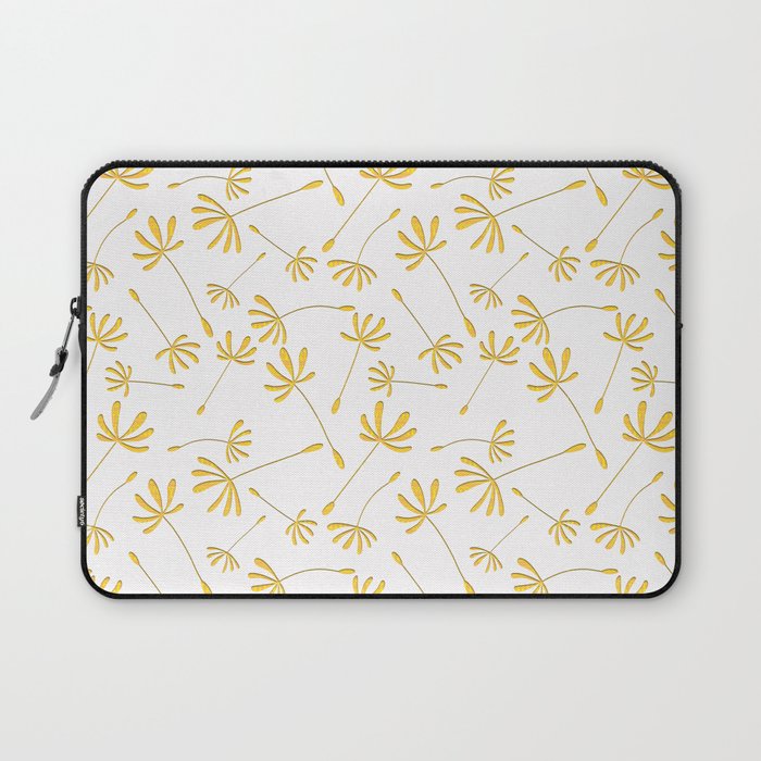 Dandelion Seeds // Papercut style, cascading pattern Laptop Sleeve