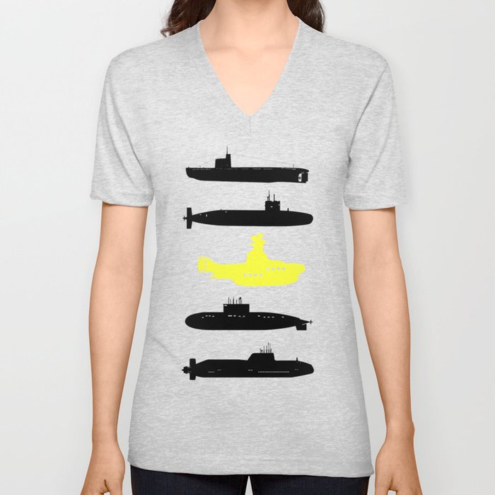 Yellow Submarine V Neck T Shirt