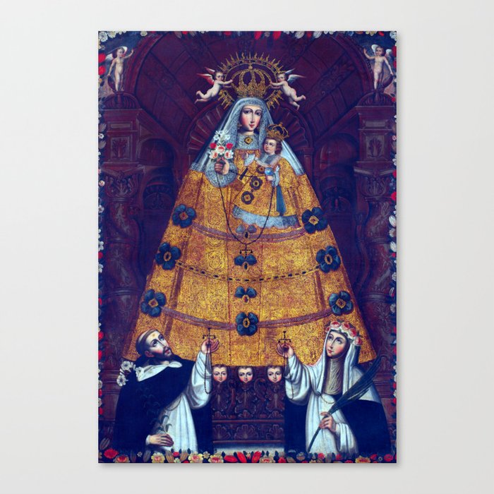 Cusco School Our Lady Of The Rosary With Saint Dominic And Saint Rose Cusco School Our Lady Of The Rosary With Saint Dominic And Saint Rose