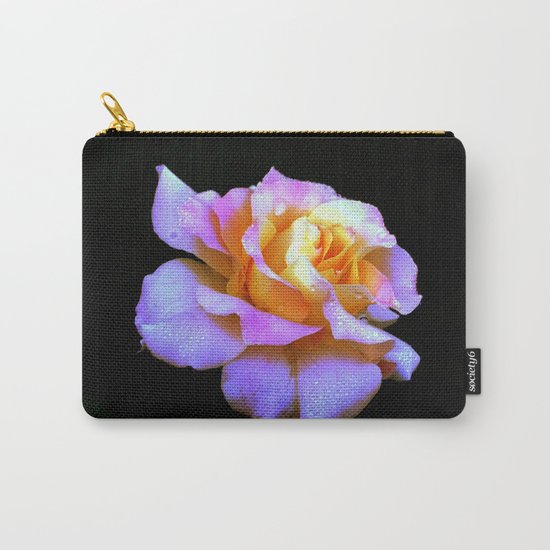Pink And Gold Rose Carry-All Pouch