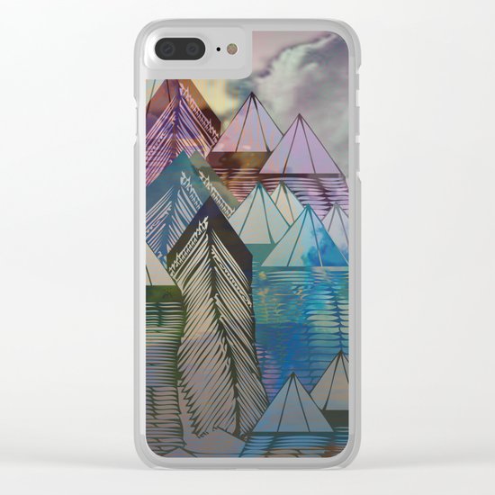 Triangular Endings on the Top Above the Clouds / Urban 04-11-16 Clear iPhone Case