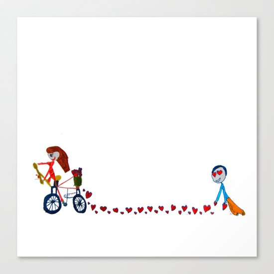 I'm in love | Be my Valentine | Kids Painting Canvas Print